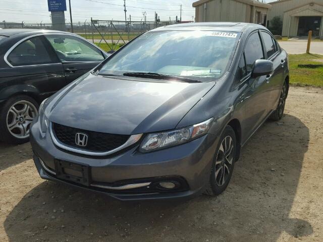 2HGFB2F96DH545371 - 2013 HONDA CIVIC EXL GRAY photo 2