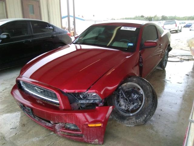 1ZVBP8AM3E5264891 - 2014 FORD MUSTANG MAROON photo 2