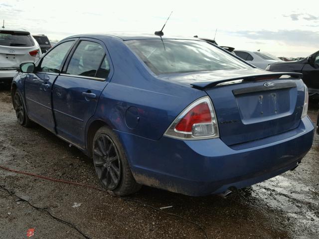 3FAHP08179R132638 - 2009 FORD FUSION SEL BLUE photo 3