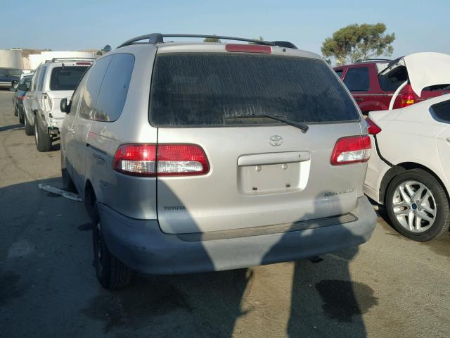 4T3ZF13C63U541460 - 2003 TOYOTA SIENNA LE SILVER photo 3