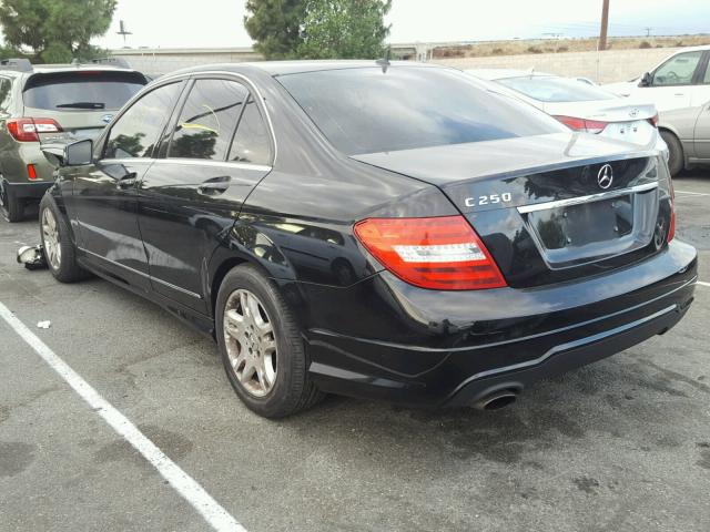 WDDGF4HB8ER317981 - 2014 MERCEDES-BENZ C 250 BLACK photo 3