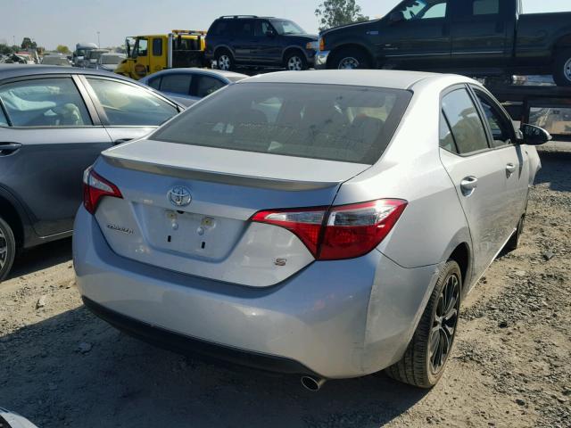 5YFBURHE3GP518668 - 2016 TOYOTA COROLLA L SILVER photo 4