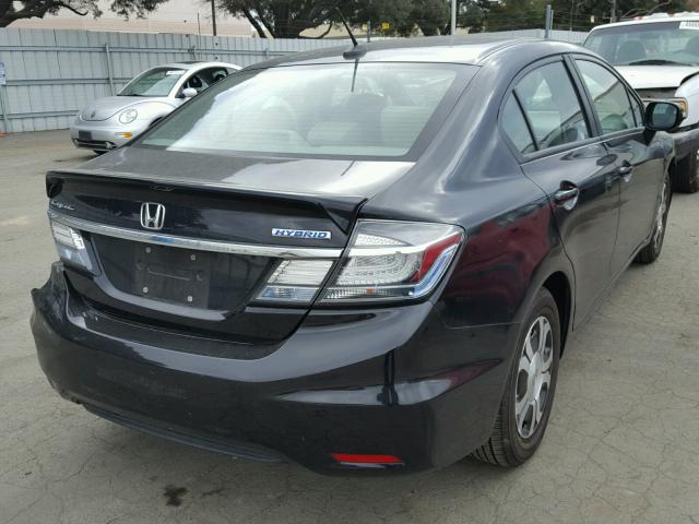 19XFB4F27DE200701 - 2013 HONDA CIVIC HYBR BLACK photo 4