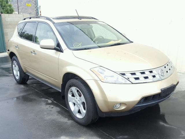 JN8AZ08T73W112180 - 2003 NISSAN MURANO SL GOLD photo 1