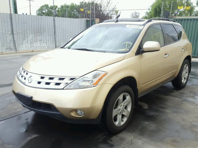 JN8AZ08T73W112180 - 2003 NISSAN MURANO SL GOLD photo 2