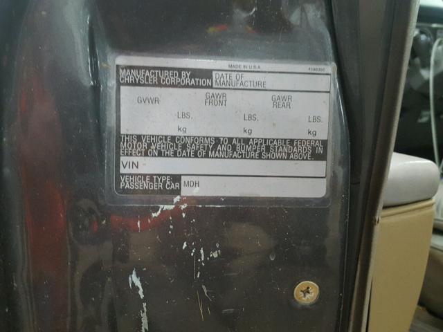 1C3BF66P6EX572952 - 1984 CHRYSLER FIFTH AVEN 灰色 照片 10