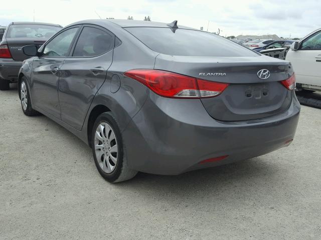 5NPDH4AEXDH230455 - 2013 HYUNDAI ELANTRA GL GRAY photo 3