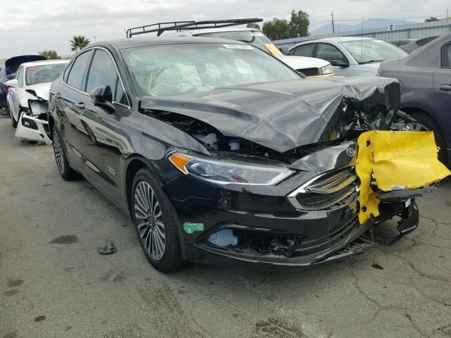 3FA6P0PU4HR329901 - 2017 FORD FUSION SE BLACK photo 1