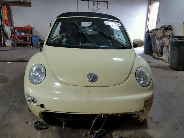 3VWCK21Y83M309642 - 2003 VOLKSWAGEN NEW BEETLE YELLOW photo 9