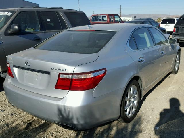 JTHGL46F375002927 - 2007 LEXUS LS 460L SILVER photo 4