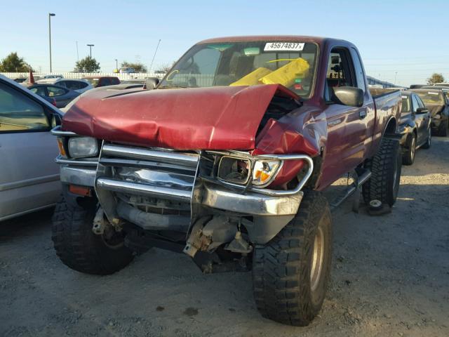 4TAWN72N7VZ227911 - 1997 TOYOTA TACOMA XTR RED photo 2