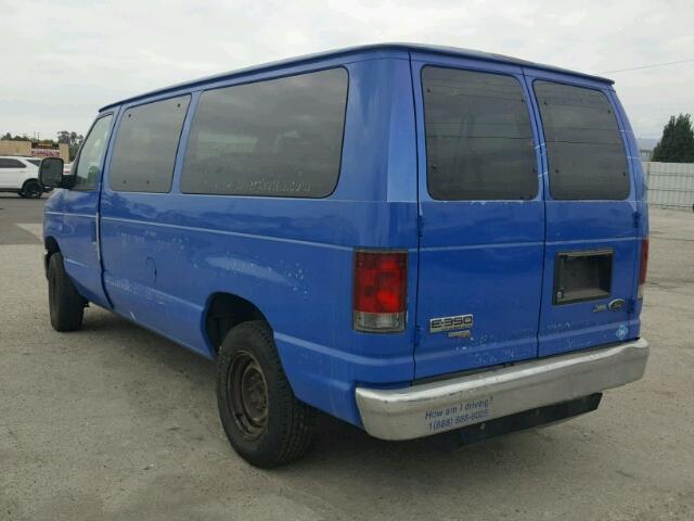 1FBNE3BL7DDA89424 - 2013 FORD ECONOLINE BLUE photo 3