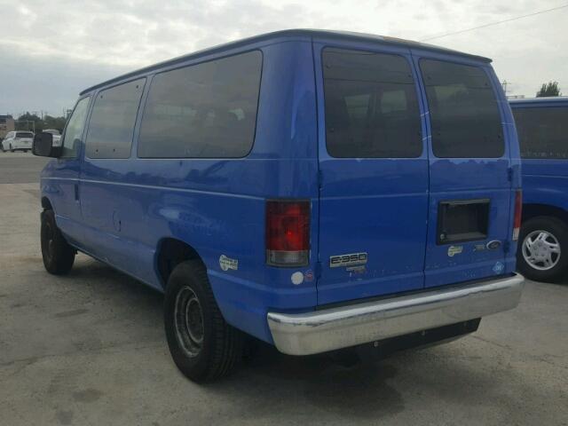 1FBNE3BL1DDA89421 - 2013 FORD ECONOLINE BLUE photo 3