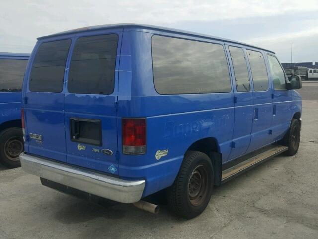 1FBNE3BL1DDA89421 - 2013 FORD ECONOLINE BLUE photo 4