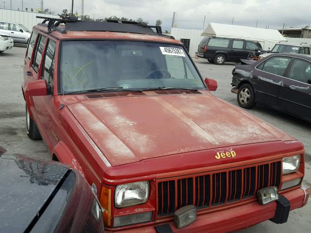 1J4FJ78S9ML616803 - 1991 JEEP CHEROKEE L RED photo 1