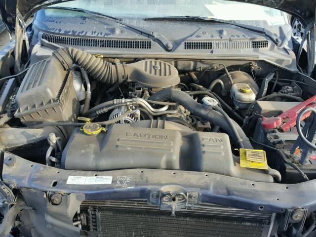 1B7HL2AX31S307167 - 2001 DODGE DAKOTA BLUE photo 7