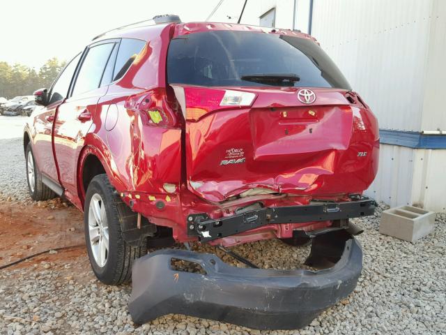 2T3WFREV0EW109739 - 2014 TOYOTA RAV4 RED photo 3