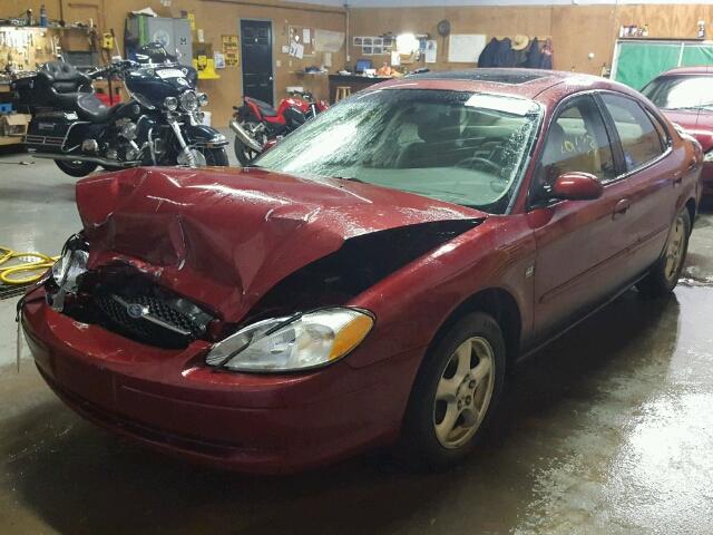 1FAFP55S82G183550 - 2002 FORD TAURUS MAROON photo 2