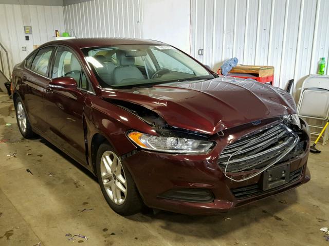 3FA6P0HR2DR137817 - 2013 FORD FUSION MAROON photo 1