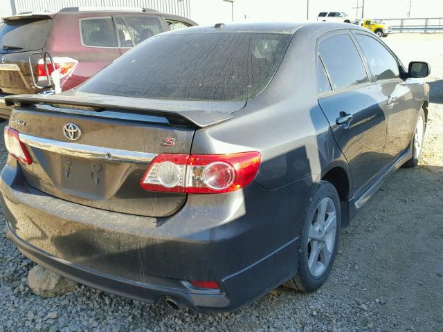 2T1BU4EE2BC635867 - 2011 TOYOTA COROLLA BA GRAY photo 4