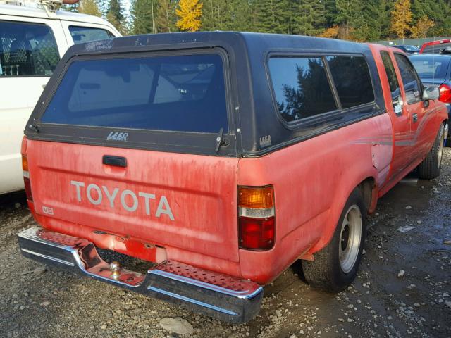 JT4VN93D8K0005024 - 1989 TOYOTA PICKUP 1/2 RED photo 4