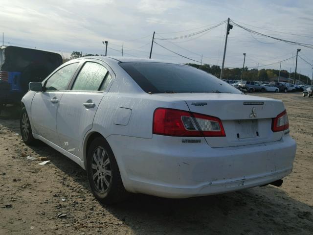 4A32B2FF1CE016285 - 2012 MITSUBISHI GALANT FE WHITE photo 3