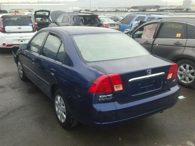 1HGES26752L066126 - 2002 HONDA CIVIC BLUE photo 3