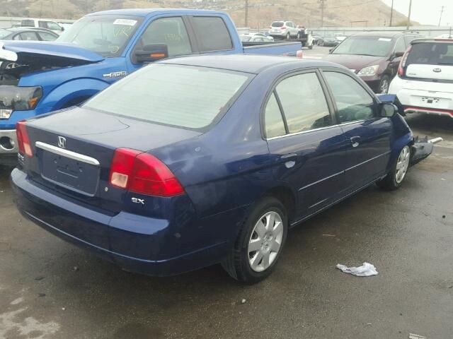 1HGES26752L066126 - 2002 HONDA CIVIC BLUE photo 4