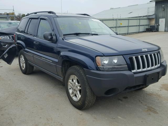 1J4GW48S44C252469 - 2004 JEEP GRAND CHER BLUE photo 1