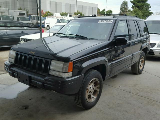 1J4GZ78Y7TC331078 - 1996 JEEP GRAND CHER BLACK photo 2