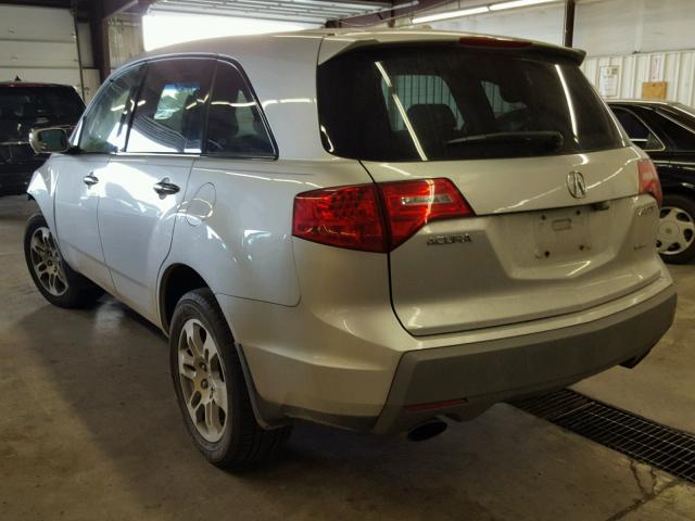 2HNYD28327H509914 - 2007 ACURA MDX TECHNO SILVER photo 3