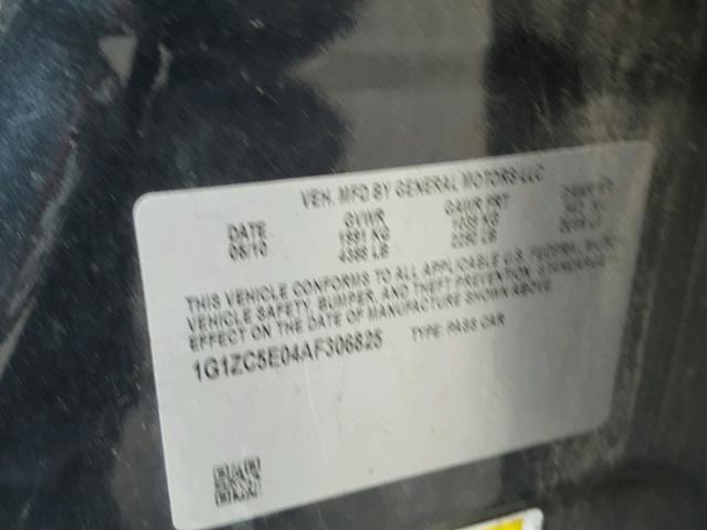 1G1ZC5E04AF306825 - 2010 CHEVROLET MALIBU 1LT 黑色 照片 10