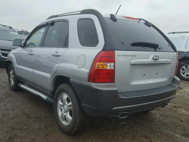 KNDJE723577374207 - 2007 KIA SPORTAGE E SILVER photo 3