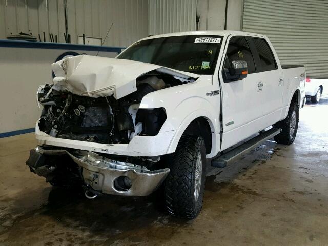 1FTFW1ET8DFA10764 - 2013 FORD F150 SUPER WHITE photo 2