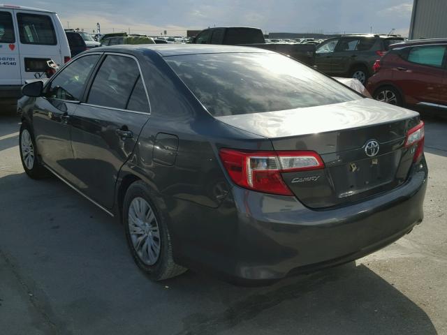 4T4BF1FK6CR273884 - 2012 TOYOTA CAMRY BASE CHARCOAL photo 3