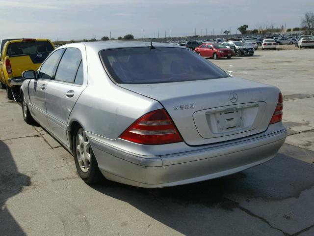 WDBNG75J92A286504 - 2002 MERCEDES-BENZ S 500 SILVER photo 3