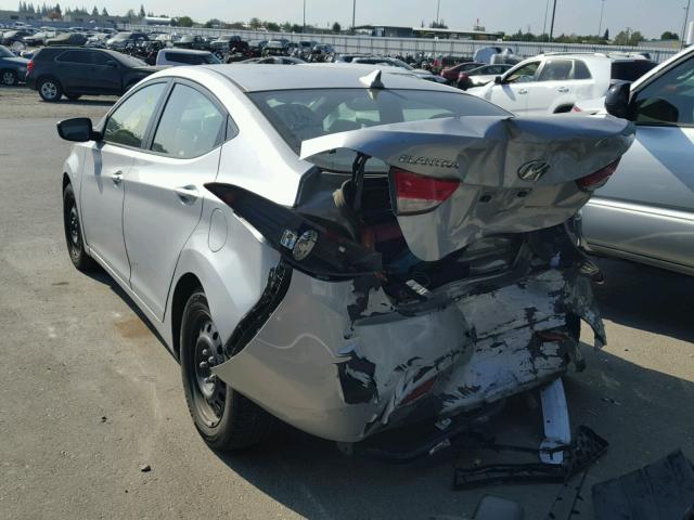 5NPDH4AE7BH015628 - 2011 HYUNDAI ELANTRA GL SILVER photo 3