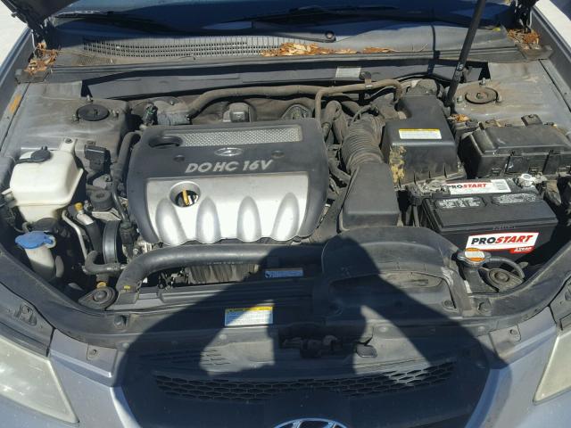 5NPET46C58H332231 - 2008 HYUNDAI SONATA GLS GRAY photo 7