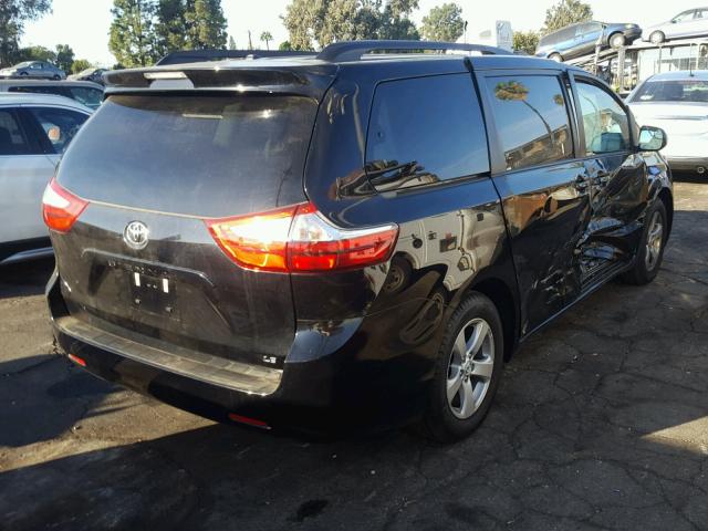 5TDKZ3DC3HS806945 - 2017 TOYOTA SIENNA LE BLACK photo 4