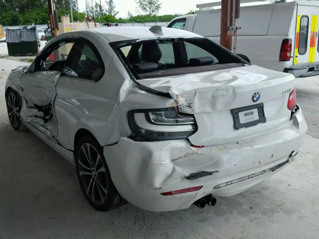 WBA1F9C56GV545161 - 2016 BMW 228 I WHITE photo 3