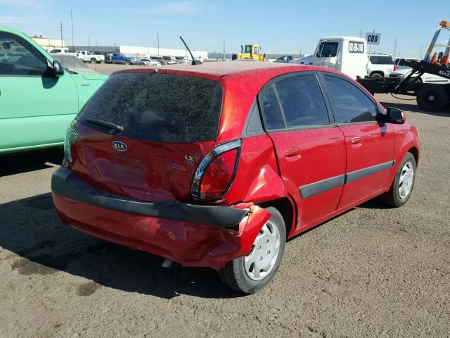 KNADE243096505661 - 2009 KIA RIO 5 SX RED photo 4