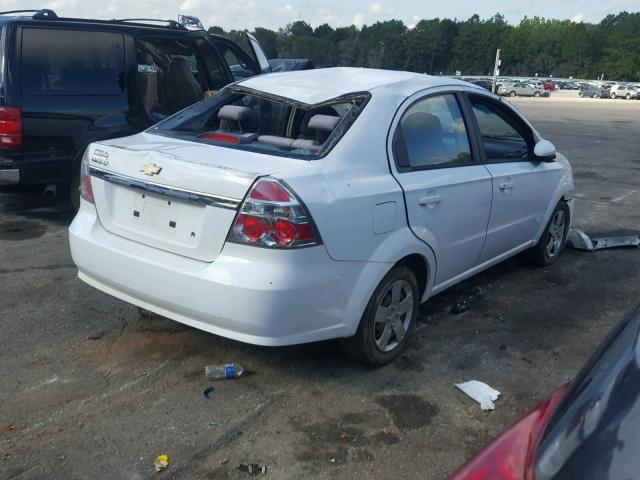 KL1TD5DE0BB180860 - 2011 CHEVROLET AVEO LS WHITE photo 4