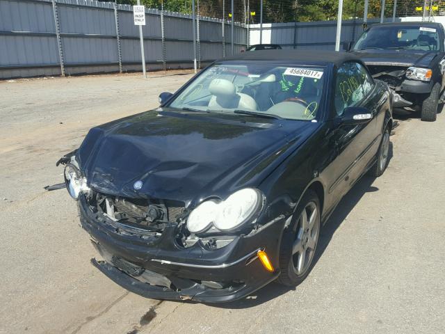 WDBTK75G85T047027 - 2005 MERCEDES-BENZ CLK 500 BLACK photo 2