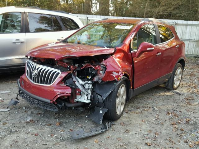 KL4CJASB8GB545998 - 2016 BUICK ENCORE BURGUNDY photo 2