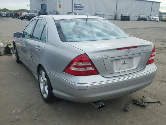 WDBRF40J35F688746 - 2005 MERCEDES-BENZ C 230K SPO SILVER photo 3