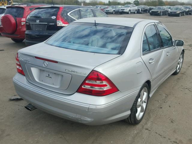 WDBRF40J35F688746 - 2005 MERCEDES-BENZ C 230K SPO SILVER photo 4