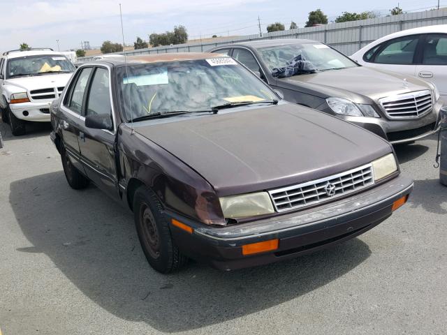 1P3CP48D5KN561274 - 1989 PLYMOUTH SUNDANCE BURGUNDY photo 1