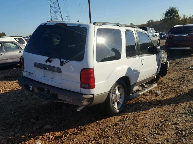 1FMYU60E92UB16844 - 2002 FORD EXPLORER S WHITE photo 4