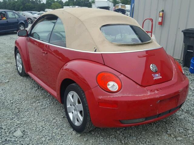 3VWRF31Y17M409138 - 2007 VOLKSWAGEN NEW BEETLE 红色 照片 3