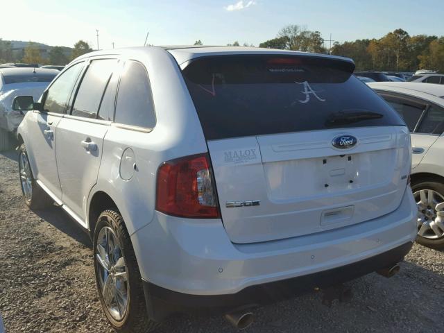 2FMDK3JC2CBA32534 - 2012 FORD EDGE SEL WHITE photo 3